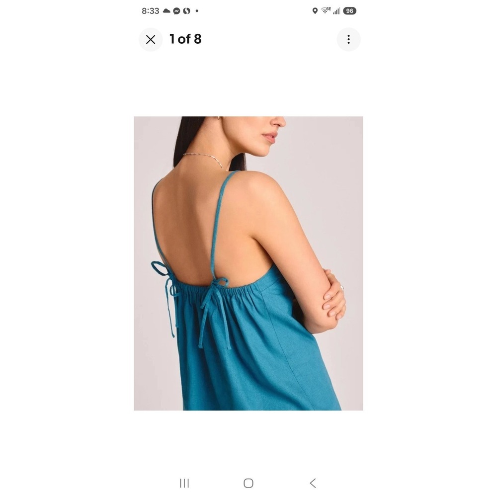 Women's SM Swimsuit Cover Up Dress - Teal Size SM - Picture 3 of 5
